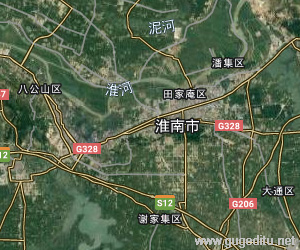 淮南市卫星地图