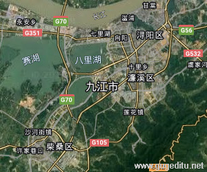 九江市卫星地图