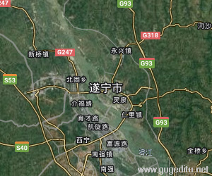 遂宁市卫星地图