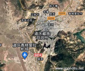 迪庆藏族自治州卫星地图