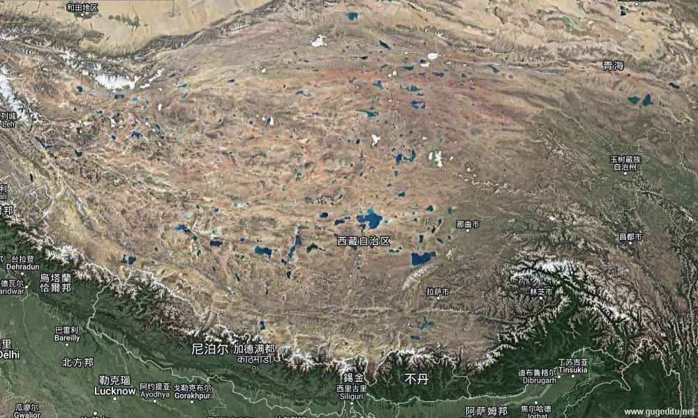 西藏自治区卫星地图