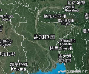 孟加拉国卫星地图