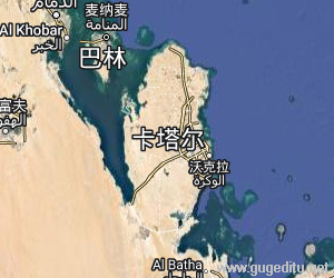 卡塔尔卫星地图
