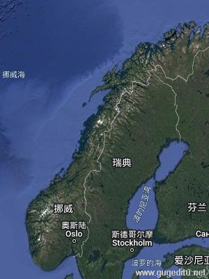 挪威卫星地图