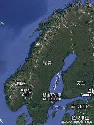 瑞典卫星地图