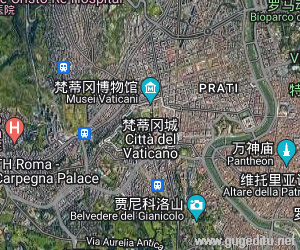 梵蒂冈卫星地图