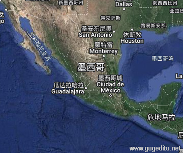 墨西哥卫星地图