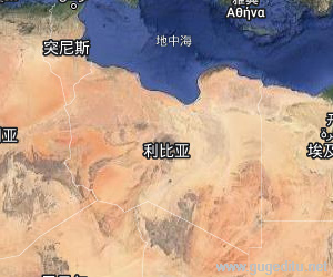 利比亚卫星地图
