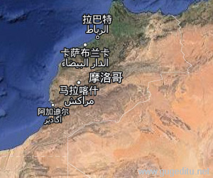 摩洛哥卫星地图