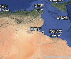 突尼斯卫星地图