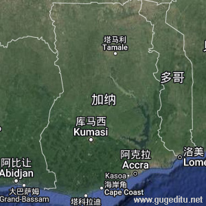 加纳卫星地图