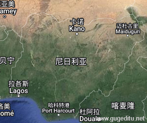 尼日利亚卫星地图