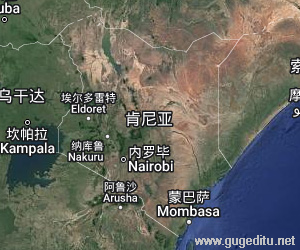 肯尼亚卫星地图