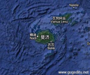 斐济卫星地图