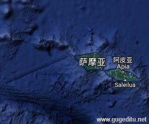 萨摩亚卫星地图