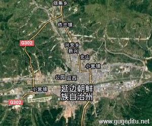 延边朝鲜族自治州卫星地图
