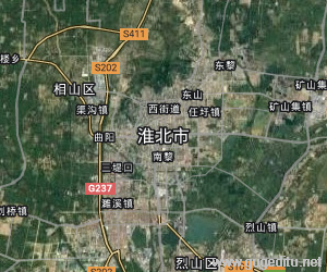淮北市卫星地图