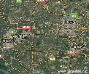 枣庄市卫星地图