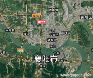 襄阳市卫星地图