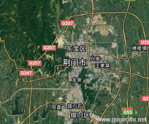 荆门市卫星地图