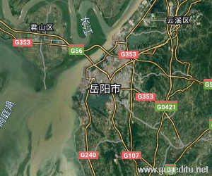 岳阳市卫星地图