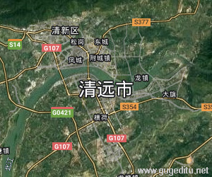 清远市卫星地图