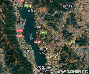 大理白族自治州卫星地图