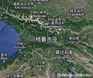 格鲁吉亚卫星地图