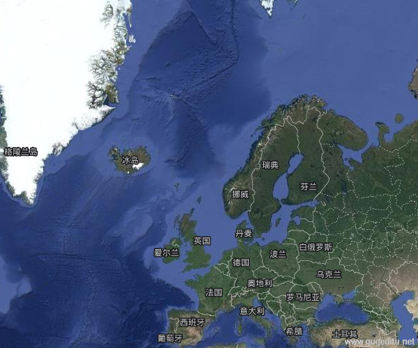 欧洲卫星地图