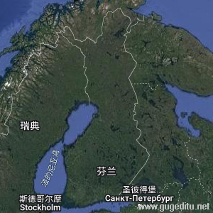 芬兰卫星地图