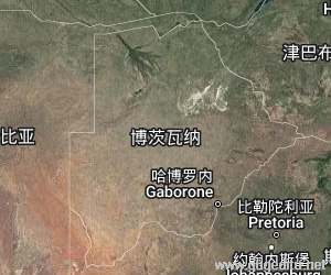 博茨瓦纳卫星地图