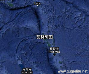 瓦努阿图卫星地图