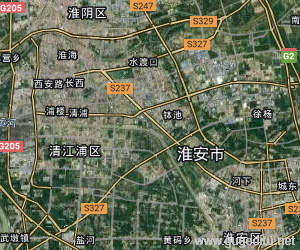 淮安市卫星地图